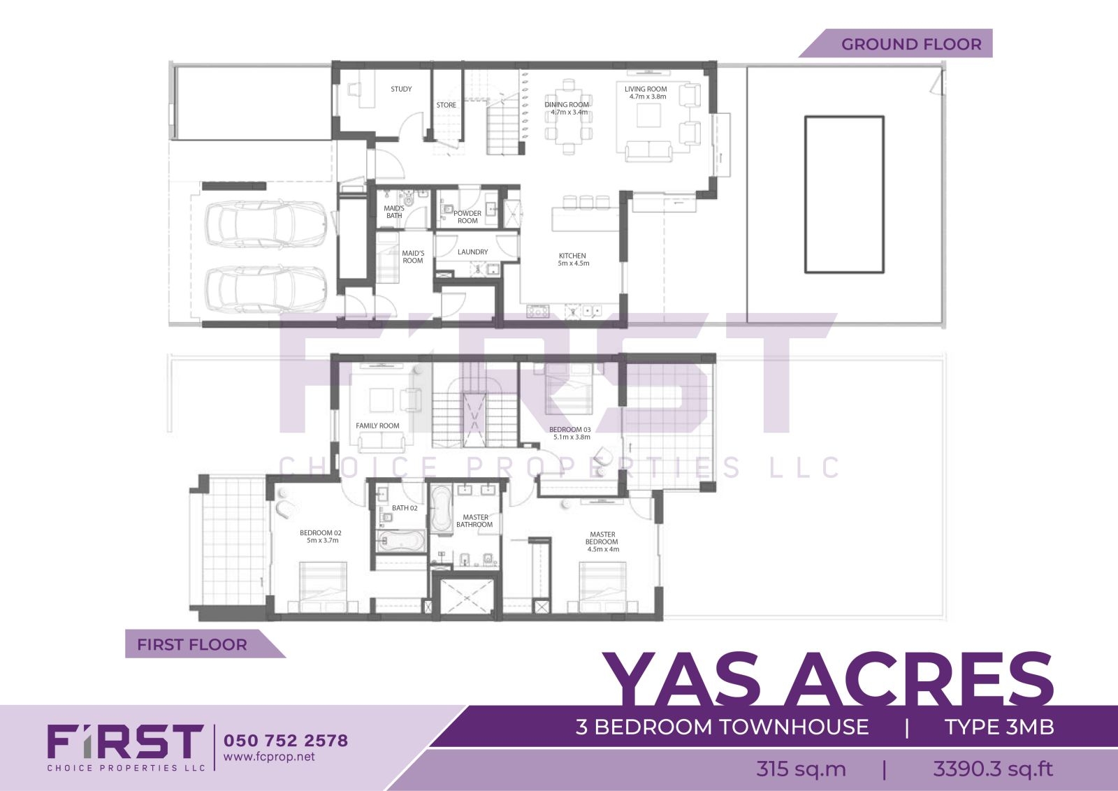 Floor Plan of 3 Bedroom Townhouse Type 3MB in Yas Acres Yas Island Abu Dhabi UAE 315 sq.m 3390.3 sq.ft.jpg