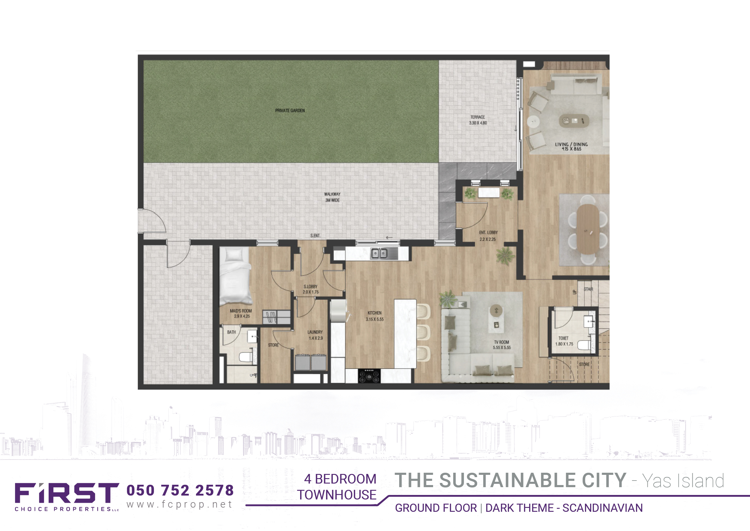 SUSTAINABLE CITY FLOOR PLAN  - 4 Bedroom Townhouse - Ground Floor.jpg