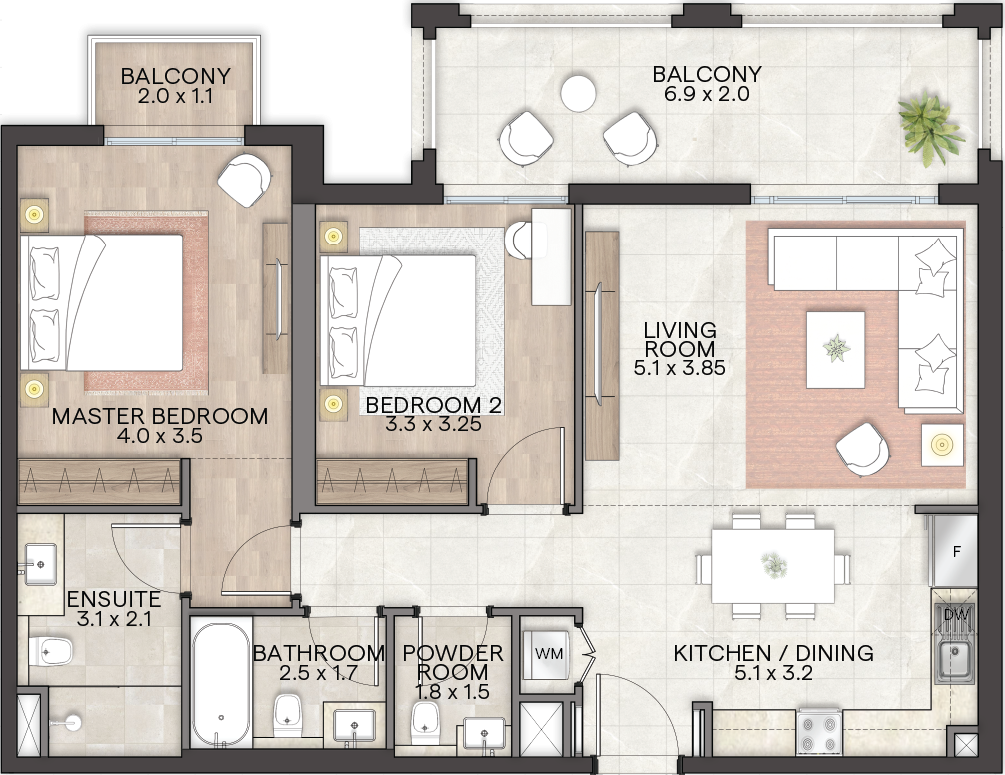 Bloom Living Granada -  2 BR Apartment - Type A5 - Floor Plan.png