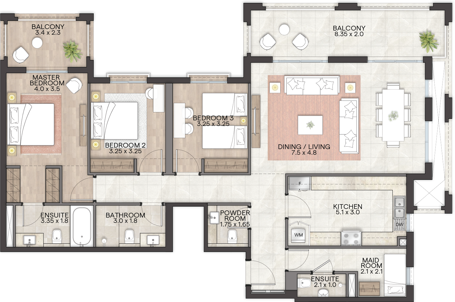 Bloom Living Granada -  3 BR Apartment - Type A - Floor Plan.png