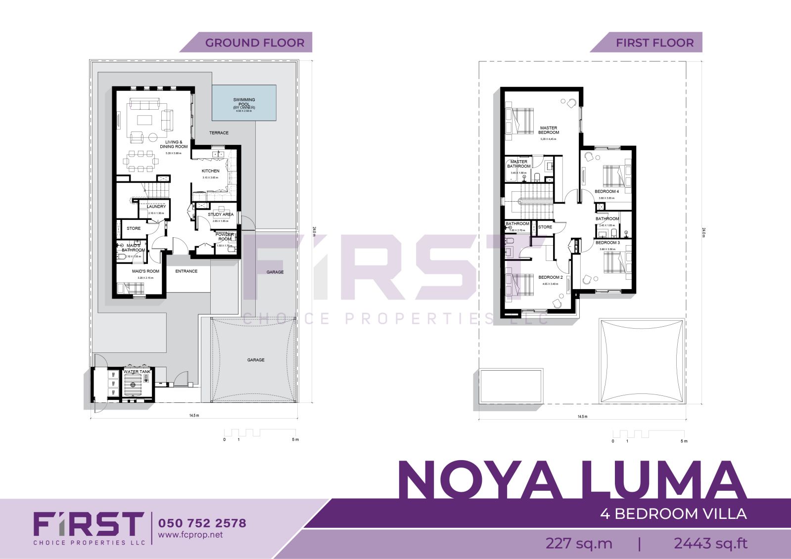 Floor Plan of 4 Bedroom Villa in Noya Luma Yas Island Abu Dhabi UAE 227 sq.m 2443 sq.ft.jpg