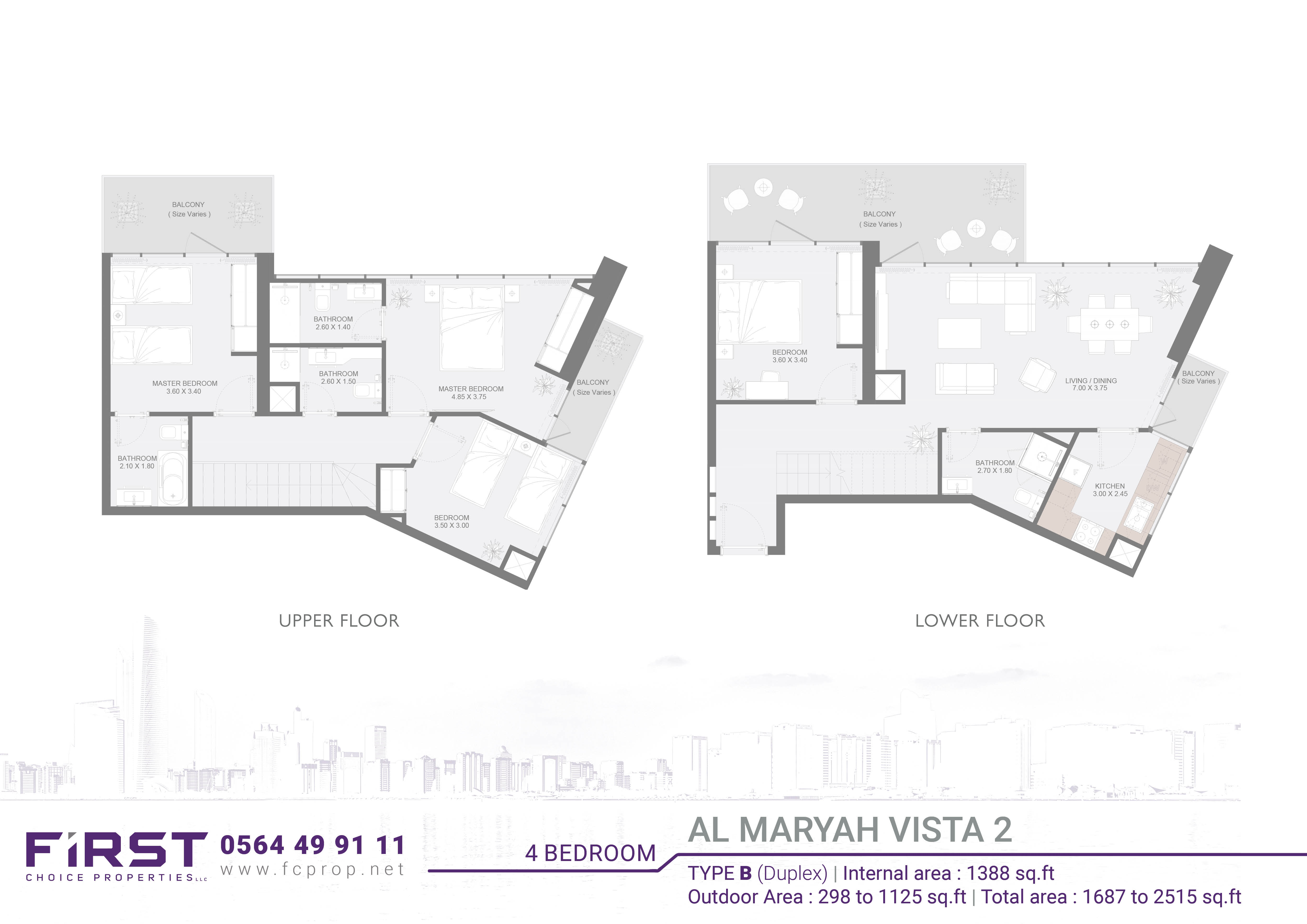 Al Maryah Vista 2 - Floor Plan - 4BR Type B - Image.jpg
