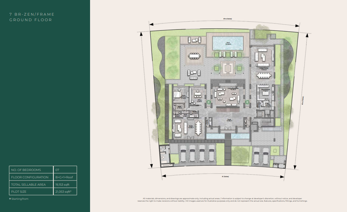 Floor Plan 7 BR Villa Zen - Frame Ground Floor.PNG
