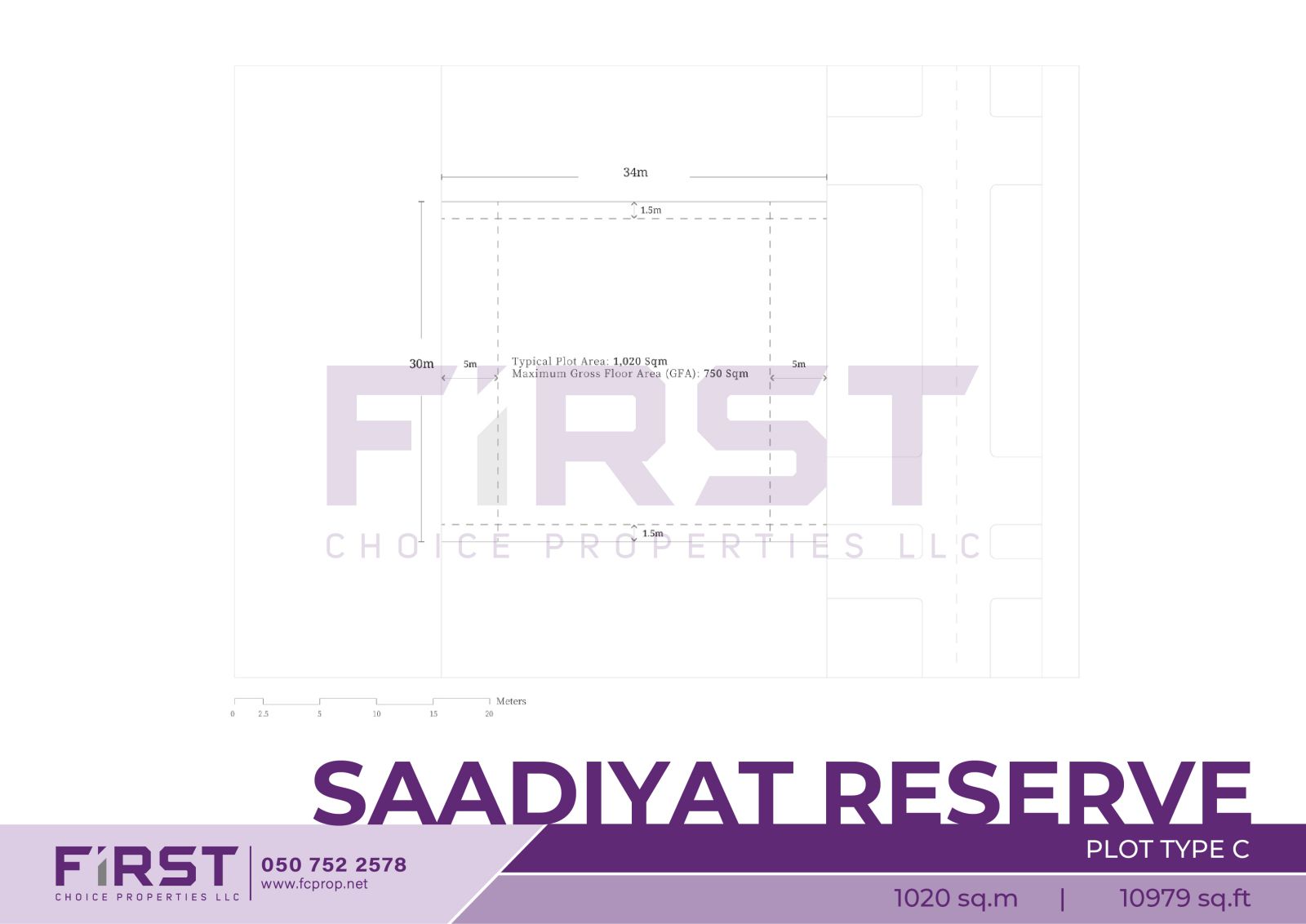 Plot Plan of Type C in Saadiyat Reserve Saadiyat Island Abu Dhabi 1020 sq.m 10979 sq.ft.jpg