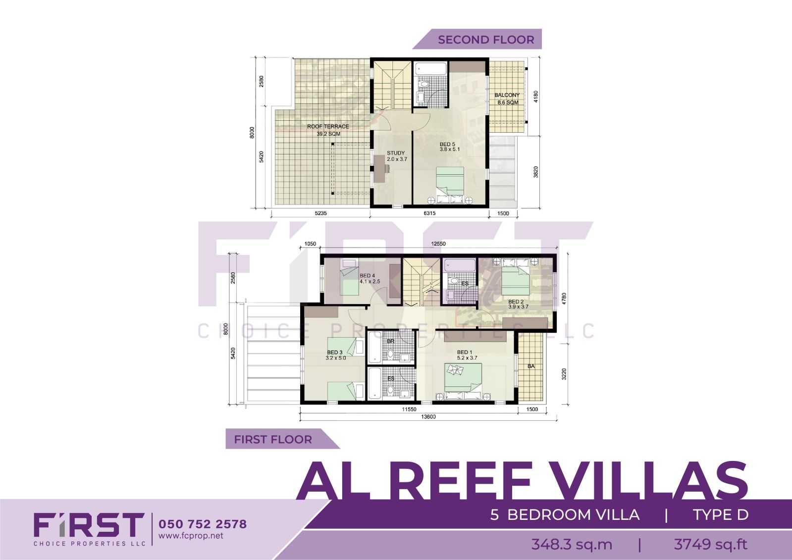 Floor Plan of 5 Bedroom Villa Type D in Al Reef Villas Al Reef Abu Dhabi UAE 348.3 sq.m 3749 sq.ft 1.jpg